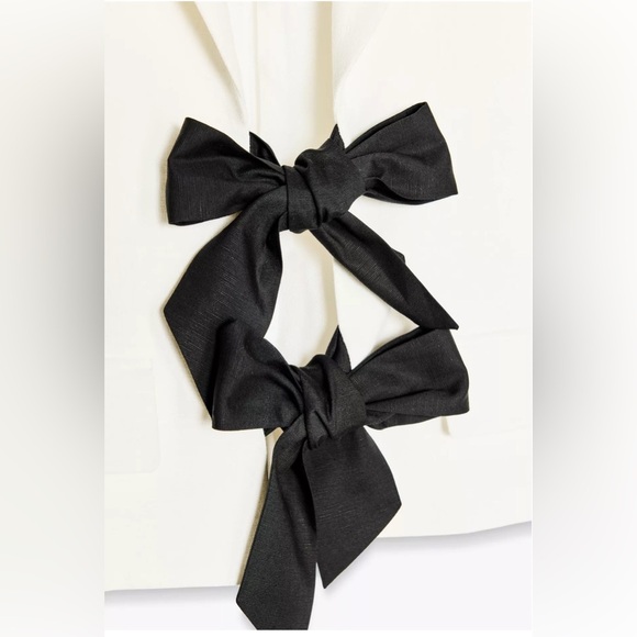 Zara Contrast Tie Blazer - Picture 2 of 5